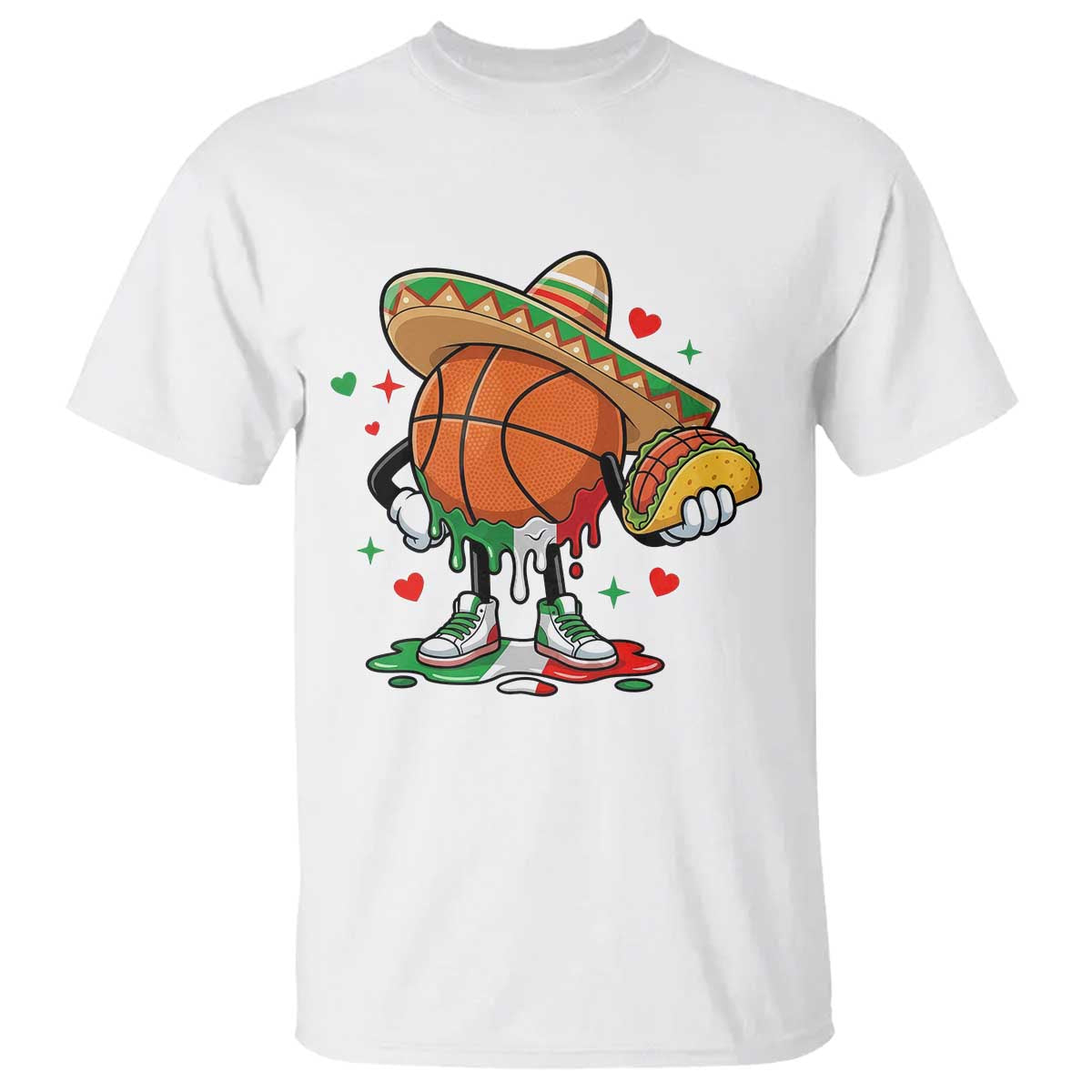 Funny Cinco De Mayo Basketball T Shirt Mexican Fiesta Party