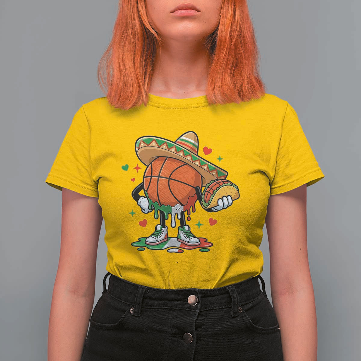 Funny Cinco De Mayo Basketball T Shirt For Women Mexican Fiesta Party