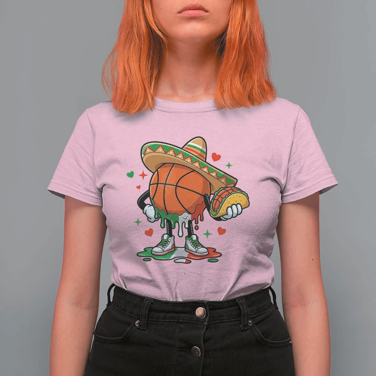 Funny Cinco De Mayo Basketball T Shirt For Women Mexican Fiesta Party