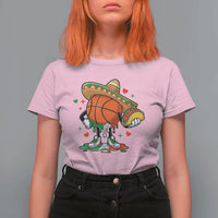 Funny Cinco De Mayo Basketball T Shirt For Women Mexican Fiesta Party