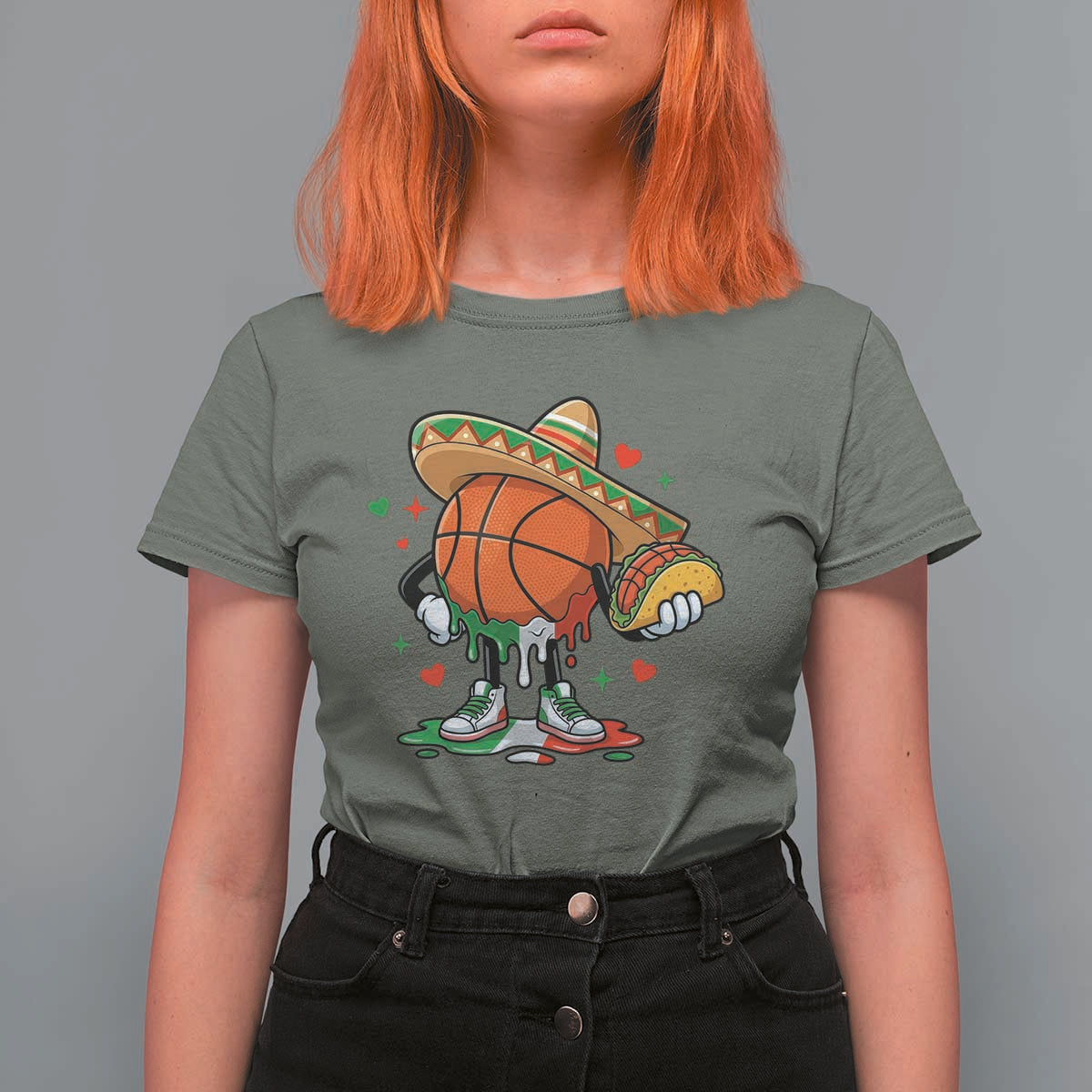 Funny Cinco De Mayo Basketball T Shirt For Women Mexican Fiesta Party