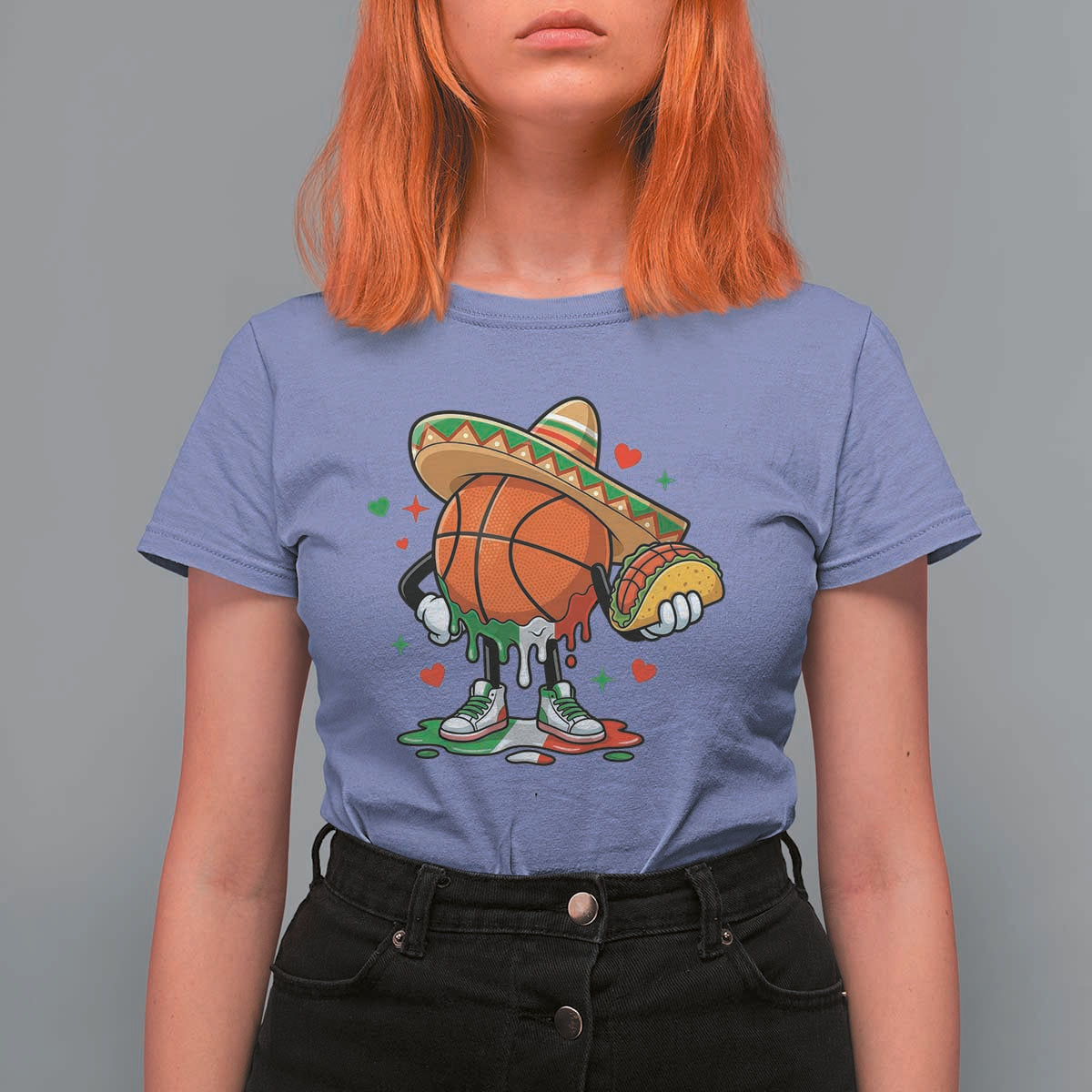 Funny Cinco De Mayo Basketball T Shirt For Women Mexican Fiesta Party