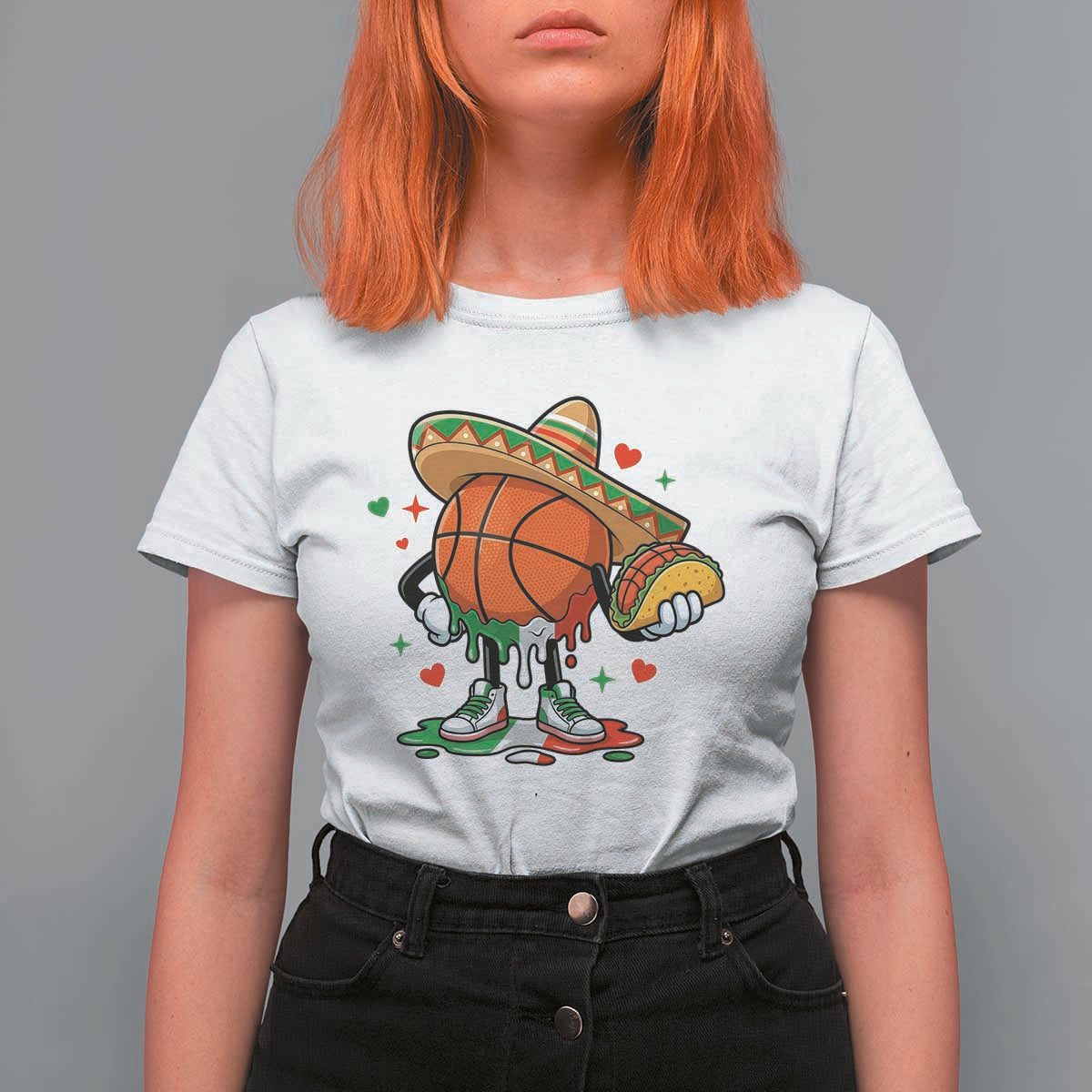 Funny Cinco De Mayo Basketball T Shirt For Women Mexican Fiesta Party