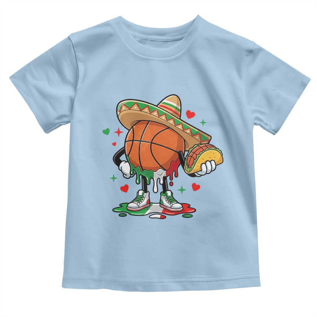 Funny Cinco De Mayo Basketball Toddler T Shirt Mexican Fiesta Party