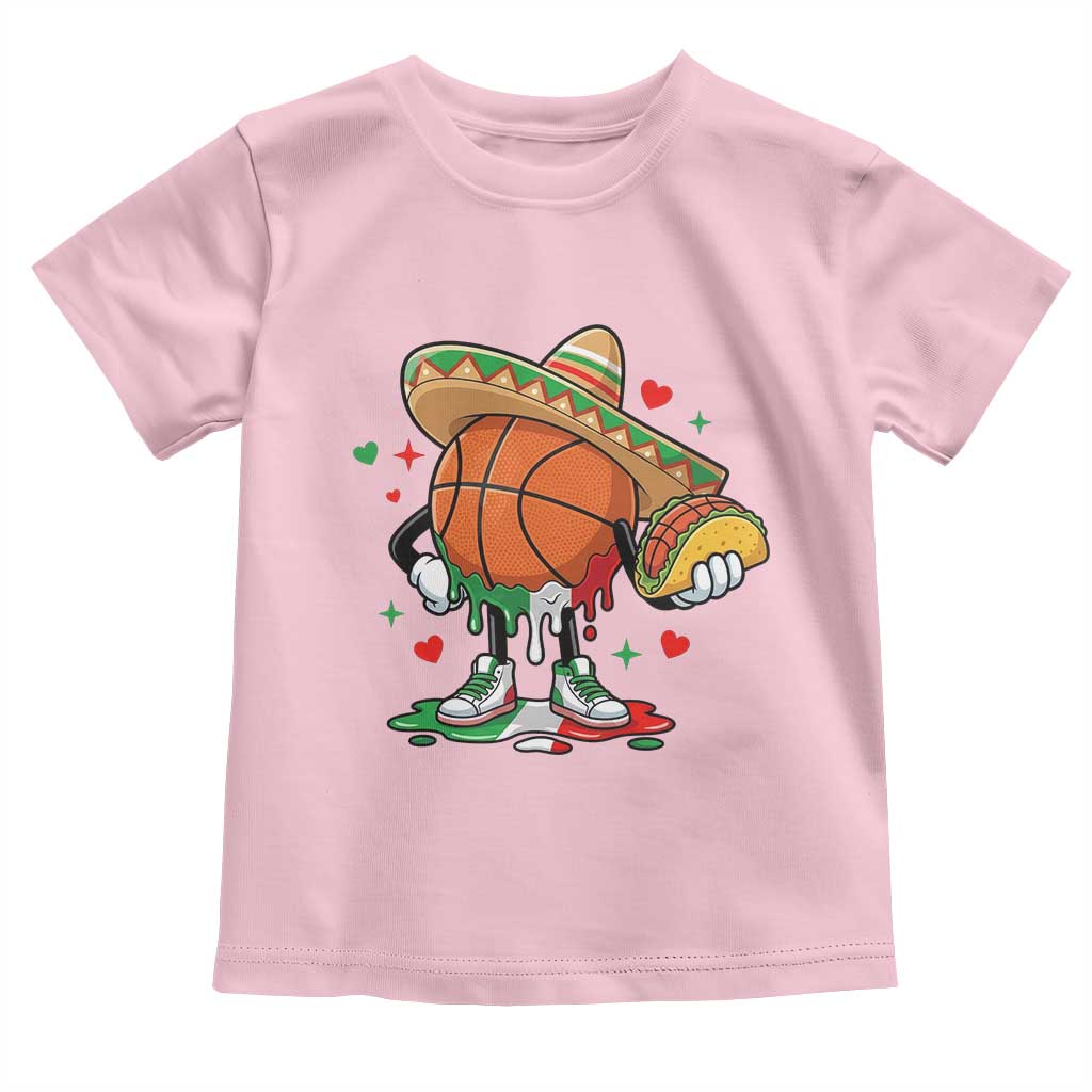 Funny Cinco De Mayo Basketball Toddler T Shirt Mexican Fiesta Party