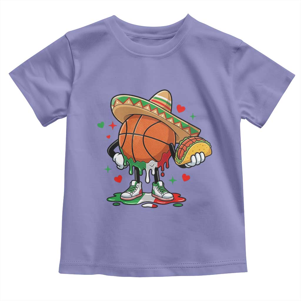 Funny Cinco De Mayo Basketball Toddler T Shirt Mexican Fiesta Party