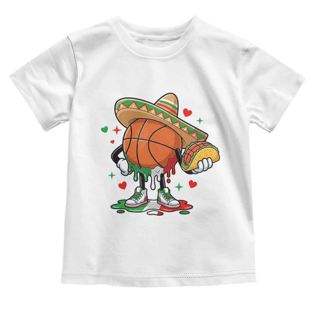 Funny Cinco De Mayo Basketball Toddler T Shirt Mexican Fiesta Party
