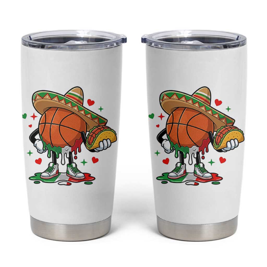 Funny Cinco De Mayo Basketball Tumbler Cup Mexican Fiesta Party