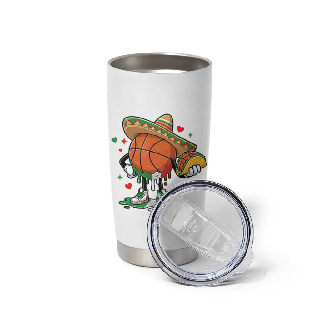 Funny Cinco De Mayo Basketball Tumbler Cup Mexican Fiesta Party