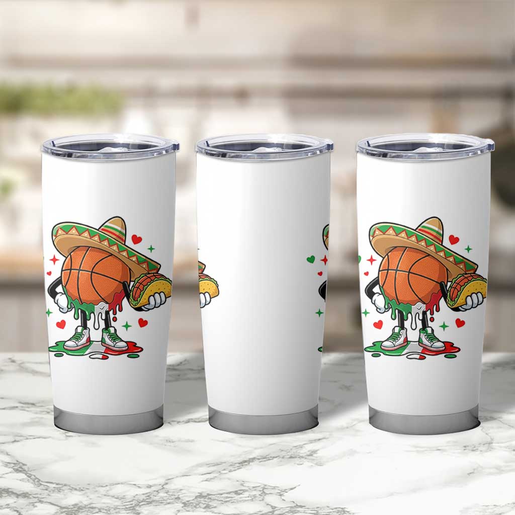Funny Cinco De Mayo Basketball Tumbler Cup Mexican Fiesta Party