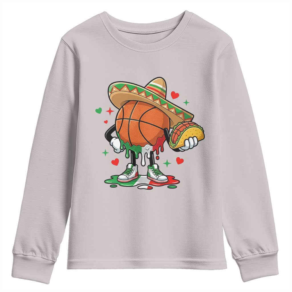 Funny Cinco De Mayo Basketball Youth Sweatshirt Mexican Fiesta Party