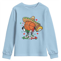 Funny Cinco De Mayo Basketball Youth Sweatshirt Mexican Fiesta Party