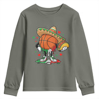 Funny Cinco De Mayo Basketball Youth Sweatshirt Mexican Fiesta Party