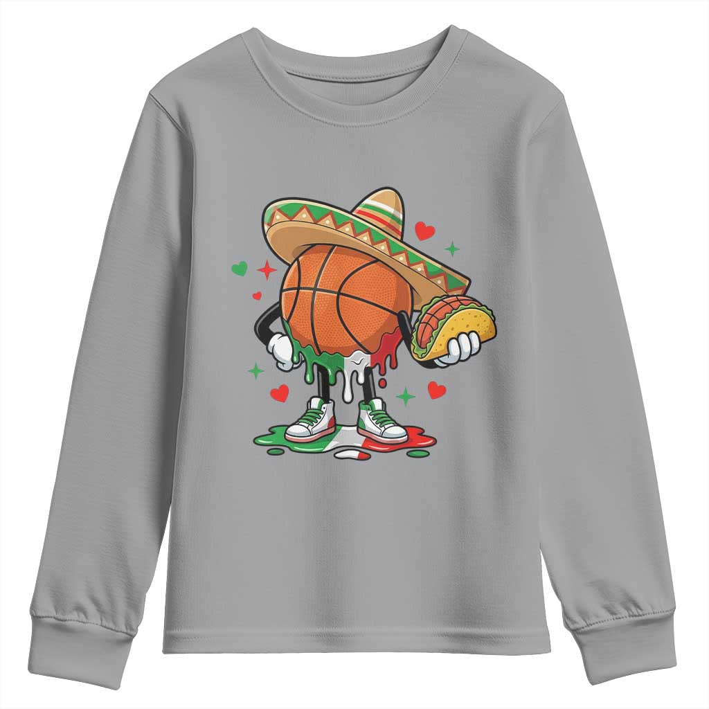 Funny Cinco De Mayo Basketball Youth Sweatshirt Mexican Fiesta Party