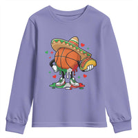Funny Cinco De Mayo Basketball Youth Sweatshirt Mexican Fiesta Party