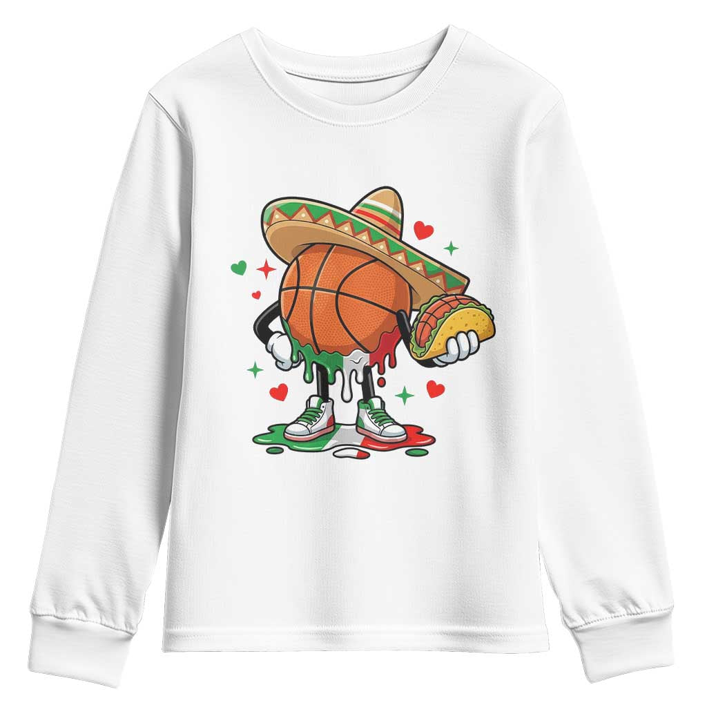 Funny Cinco De Mayo Basketball Youth Sweatshirt Mexican Fiesta Party