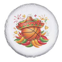 Funny Cinco De Mayo Basketball Spare Tire Cover Mexican Fiesta Hoops Party