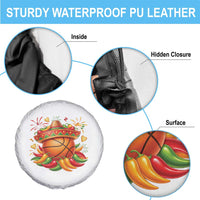 Funny Cinco De Mayo Basketball Spare Tire Cover Mexican Fiesta Hoops Party
