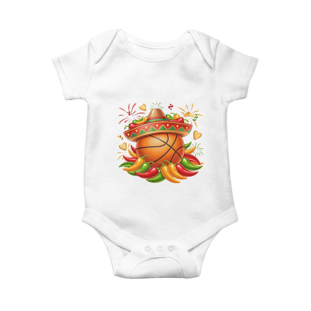 Funny Cinco De Mayo Basketball Baby Onesie Mexican Fiesta Hoops Party