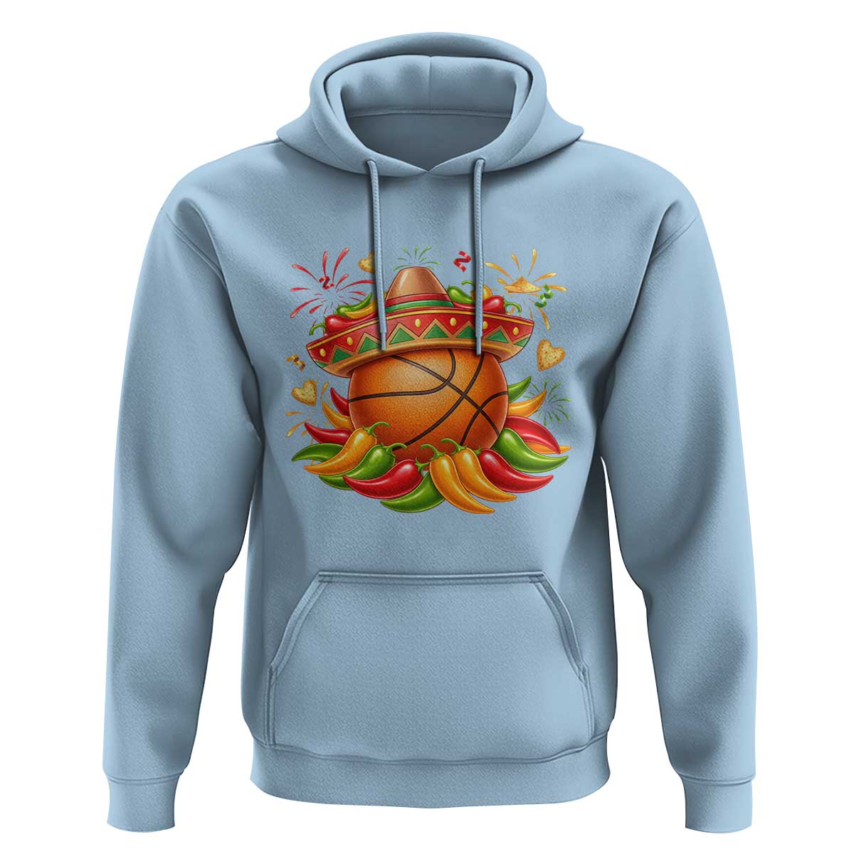 Funny Cinco De Mayo Basketball Hoodie Mexican Fiesta Hoops Party