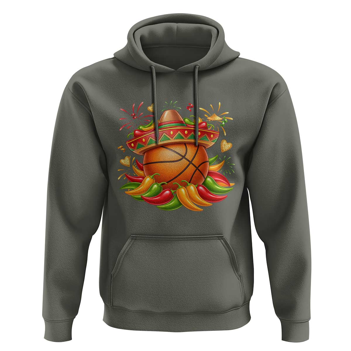 Funny Cinco De Mayo Basketball Hoodie Mexican Fiesta Hoops Party