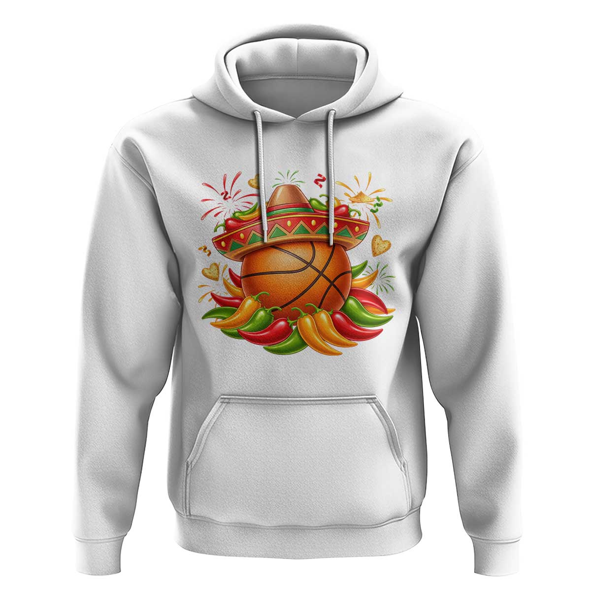 Funny Cinco De Mayo Basketball Hoodie Mexican Fiesta Hoops Party