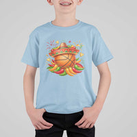 Funny Cinco De Mayo Basketball T Shirt For Kid Mexican Fiesta Hoops Party