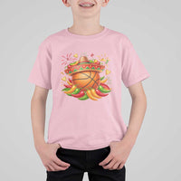 Funny Cinco De Mayo Basketball T Shirt For Kid Mexican Fiesta Hoops Party