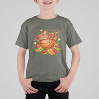 Funny Cinco De Mayo Basketball T Shirt For Kid Mexican Fiesta Hoops Party