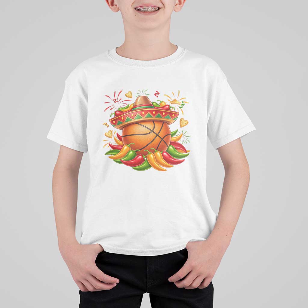 Funny Cinco De Mayo Basketball T Shirt For Kid Mexican Fiesta Hoops Party