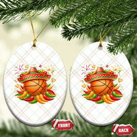 Funny Cinco De Mayo Basketball Ceramic Ornament Mexican Fiesta Hoops Party