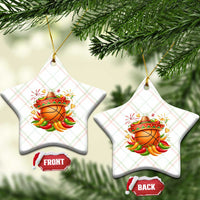 Funny Cinco De Mayo Basketball Ceramic Ornament Mexican Fiesta Hoops Party