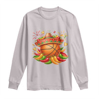 Funny Cinco De Mayo Basketball Long Sleeve Shirt Mexican Fiesta Hoops Party