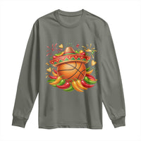 Funny Cinco De Mayo Basketball Long Sleeve Shirt Mexican Fiesta Hoops Party
