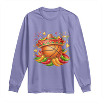 Funny Cinco De Mayo Basketball Long Sleeve Shirt Mexican Fiesta Hoops Party