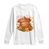 Funny Cinco De Mayo Basketball Long Sleeve Shirt Mexican Fiesta Hoops Party
