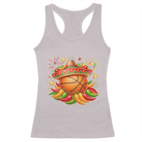 Funny Cinco De Mayo Basketball Racerback Tank Top Mexican Fiesta Hoops Party