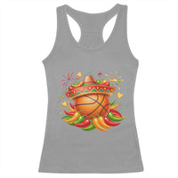 Funny Cinco De Mayo Basketball Racerback Tank Top Mexican Fiesta Hoops Party