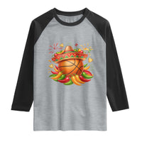 Funny Cinco De Mayo Basketball Raglan Shirt Mexican Fiesta Hoops Party