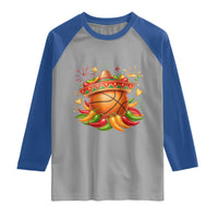 Funny Cinco De Mayo Basketball Raglan Shirt Mexican Fiesta Hoops Party