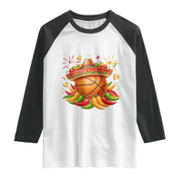Funny Cinco De Mayo Basketball Raglan Shirt Mexican Fiesta Hoops Party