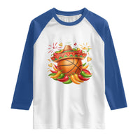 Funny Cinco De Mayo Basketball Raglan Shirt Mexican Fiesta Hoops Party