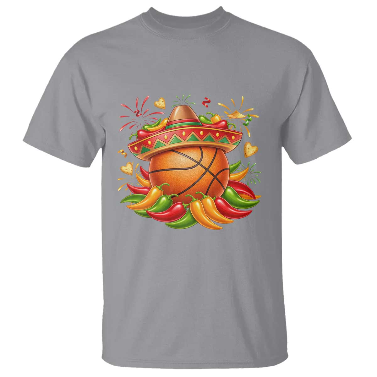 Funny Cinco De Mayo Basketball T Shirt Mexican Fiesta Hoops Party