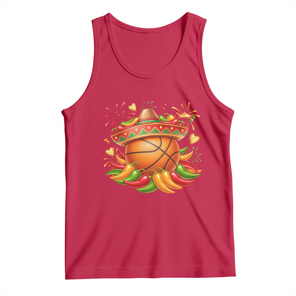 Funny Cinco De Mayo Basketball Tank Top Mexican Fiesta Hoops Party