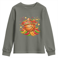 Funny Cinco De Mayo Basketball Youth Sweatshirt Mexican Fiesta Hoops Party