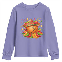 Funny Cinco De Mayo Basketball Youth Sweatshirt Mexican Fiesta Hoops Party