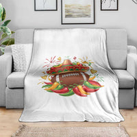 Funny Cinco De Mayo Football Throw Blanket Mexican Fiesta Party