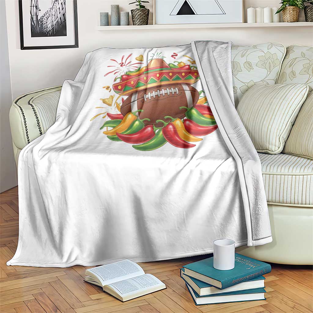 Funny Cinco De Mayo Football Throw Blanket Mexican Fiesta Party