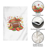 Funny Cinco De Mayo Football Garden Flag Mexican Fiesta Party