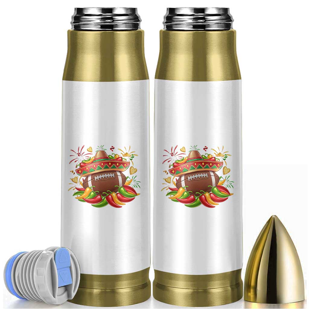 Funny Cinco De Mayo Football Bullet Tumbler Mexican Fiesta Party